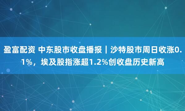 盈富配资 中东股市收盘播报｜沙特股市周日收涨0.1%，埃及股指涨超1.2%创收盘历史新高